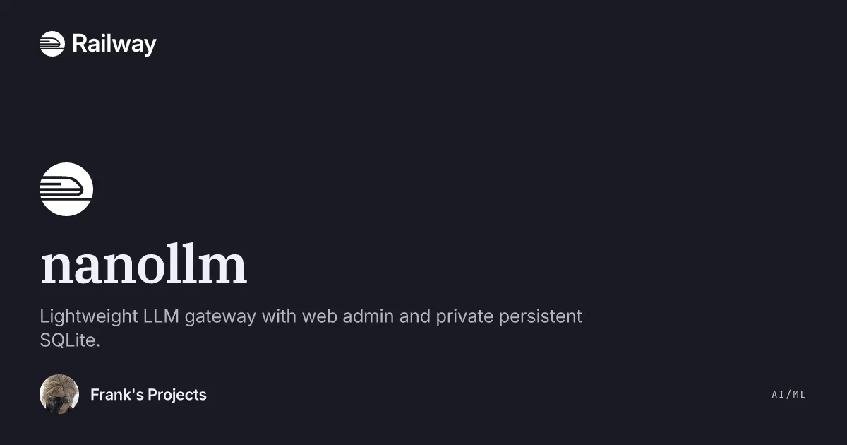 Deploy & Host nanollm