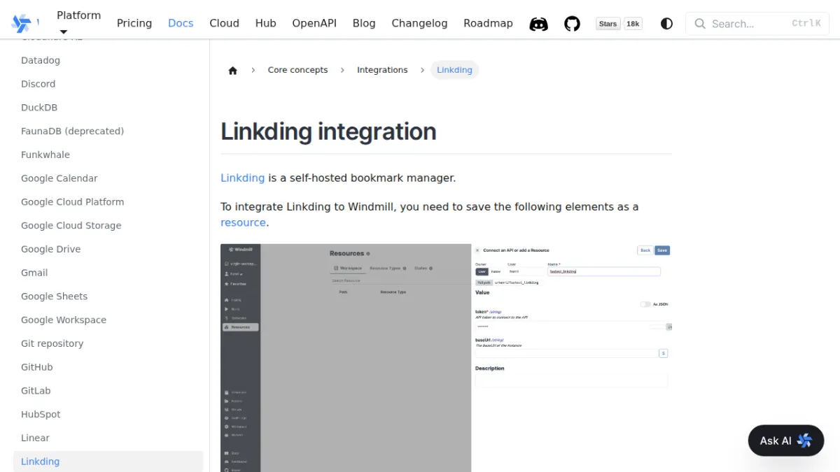 Linkding integration