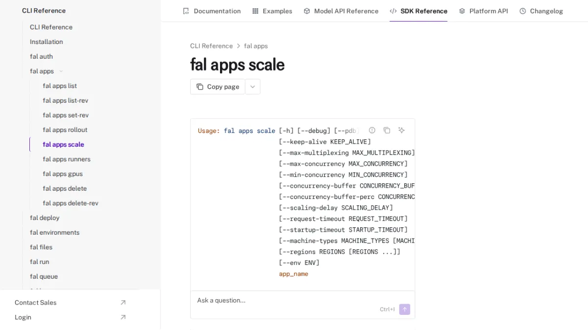 fal apps scale - fal