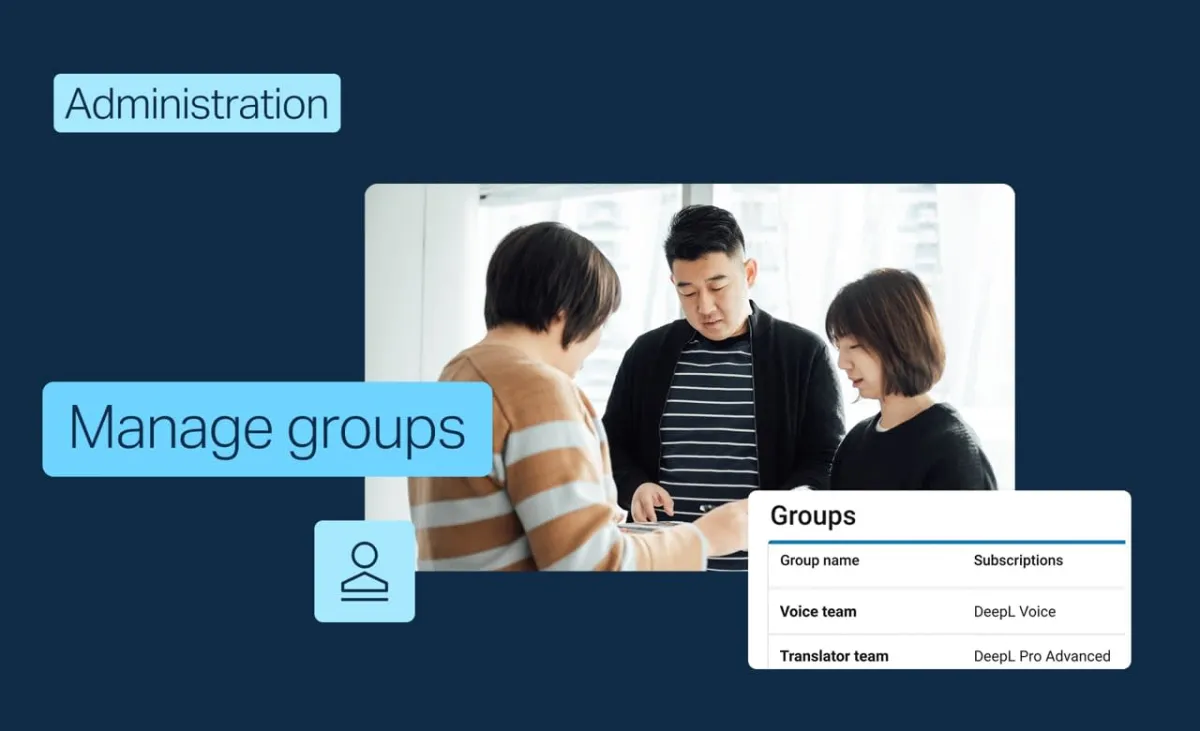 Manage groups for multiple DeepL products