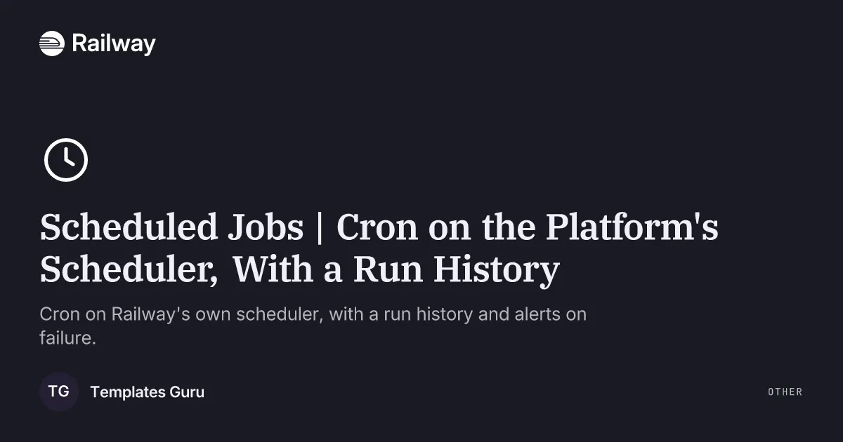 Deploy & Host Scheduled Jobs