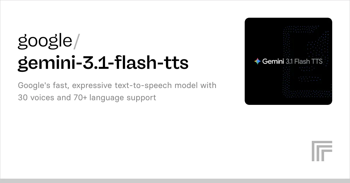 Gemini 3.1 Flash TTS