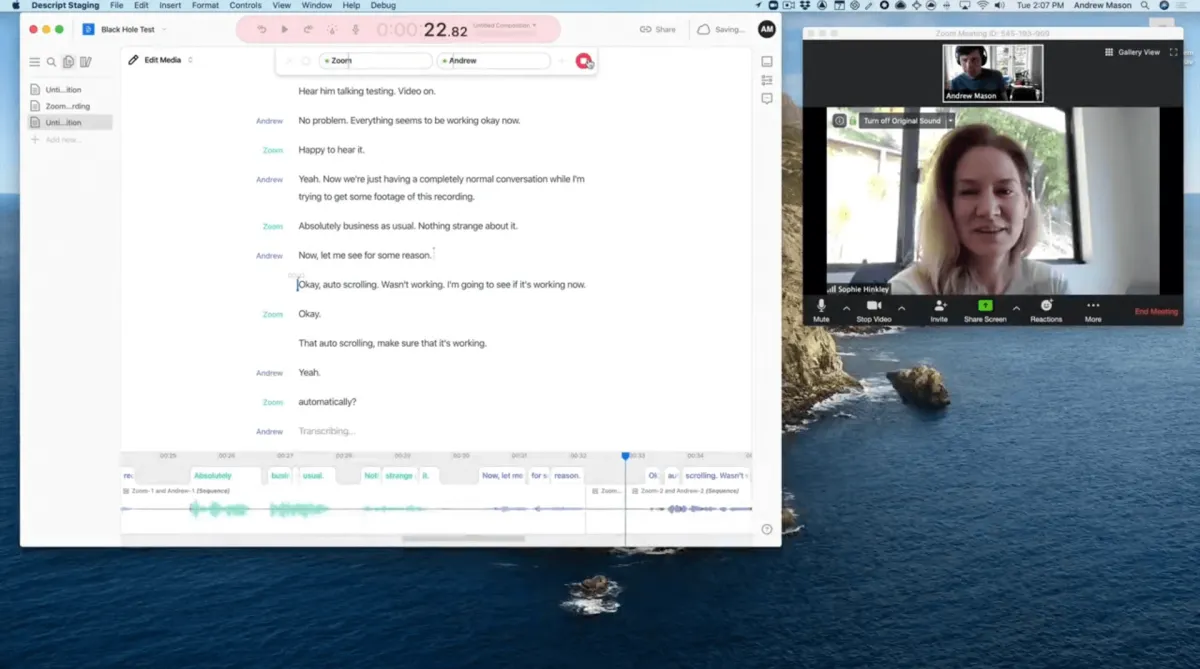 New in Descript: Overdub, Live transcription, publishing, audiograms, and more
