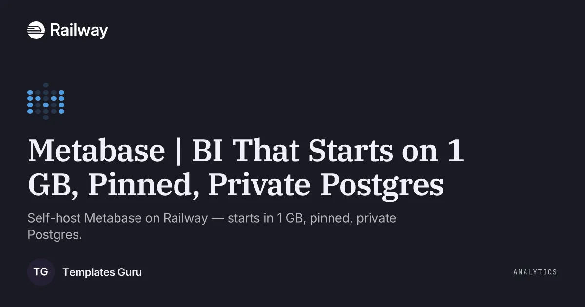 BI That Starts on 1 GB, Pinned, Private Postgres