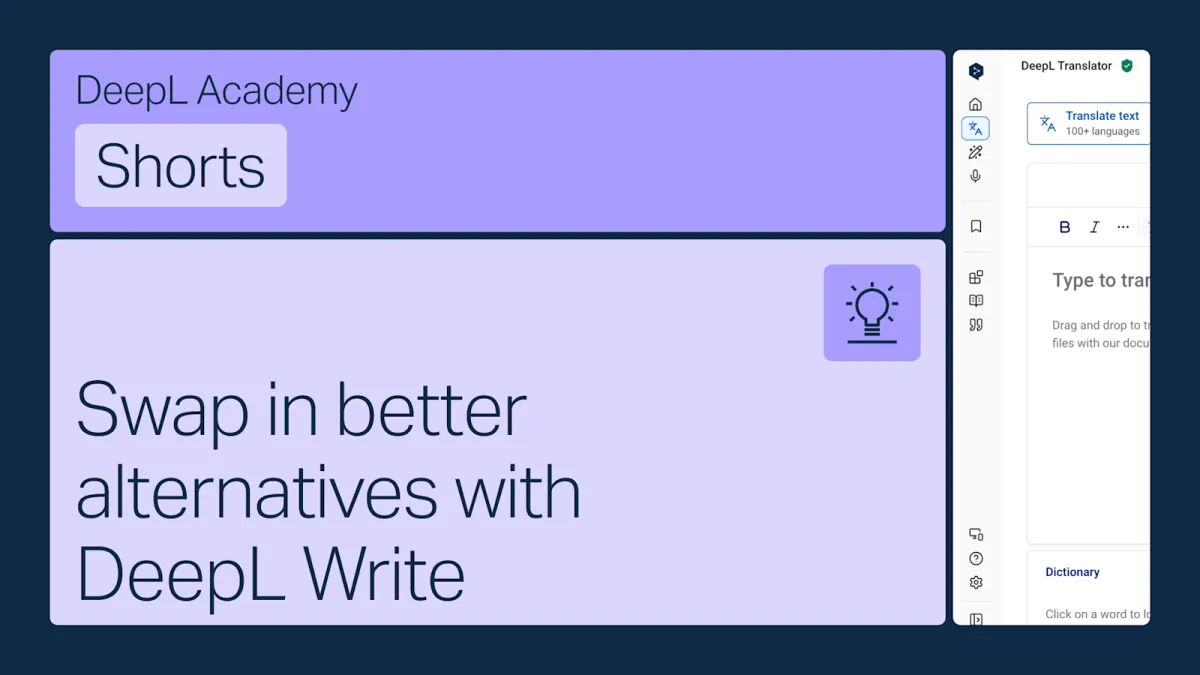 Swap in better alternatives with DeepL Write