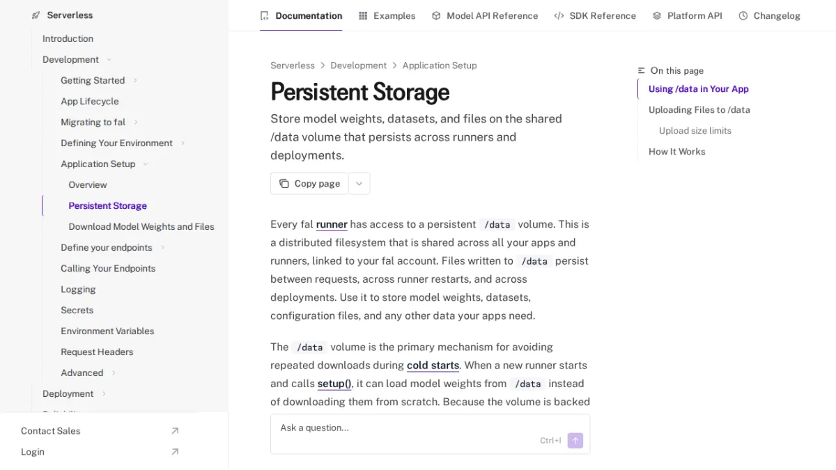 Persistent Storage - fal