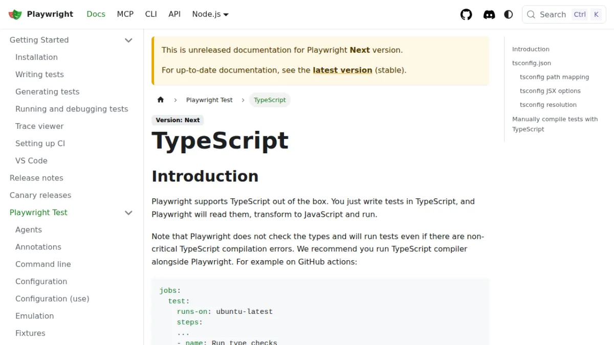 TypeScript | Playwright