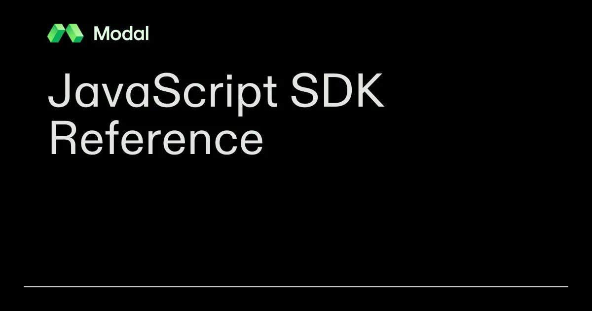 JavaScript SDK Reference