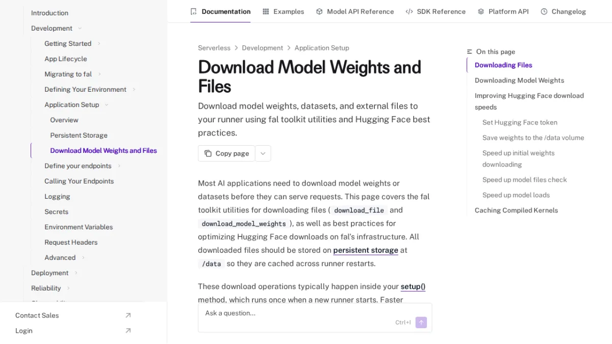 Download Model Weights and Files - fal