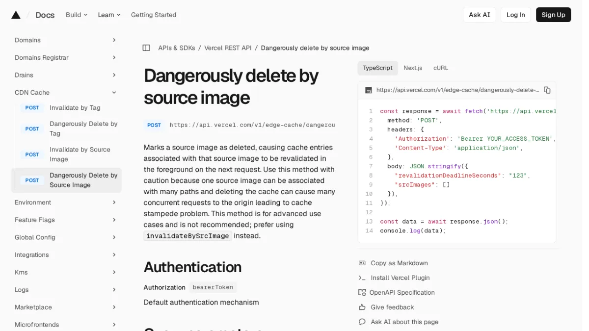 Dangerously delete by source image