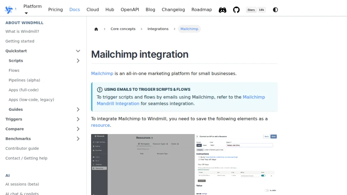 Mailchimp integration