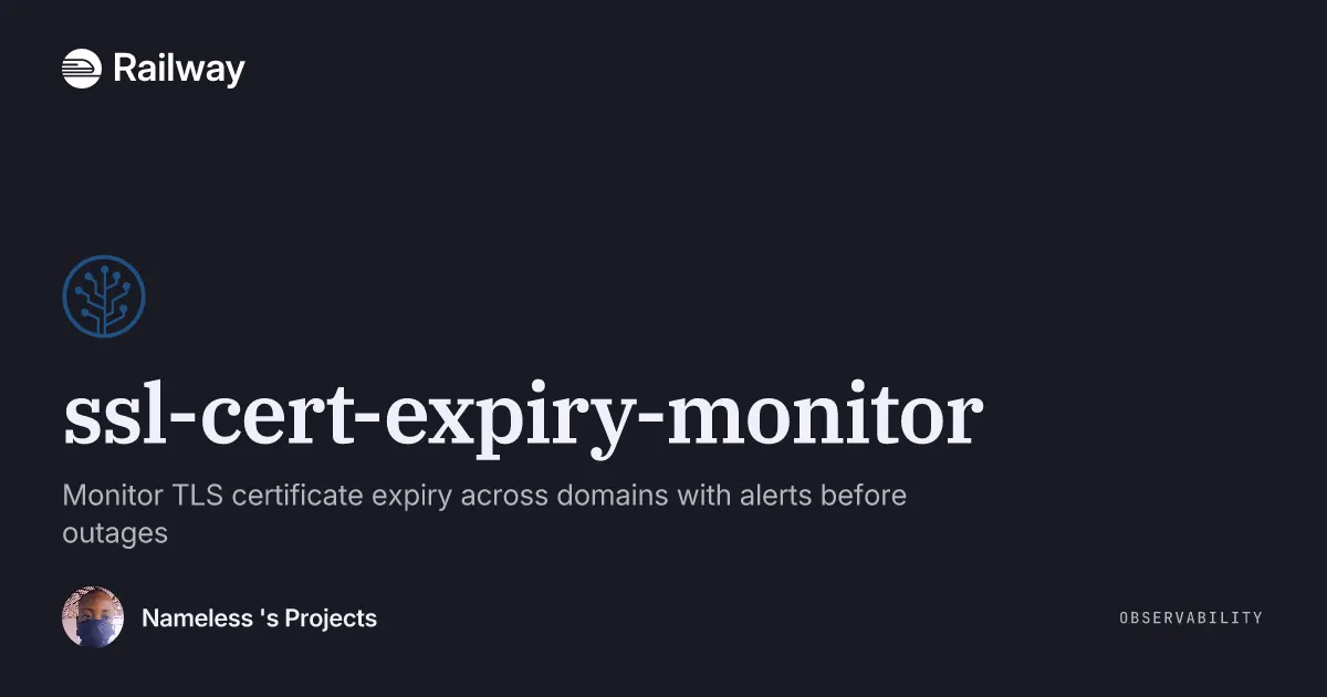 Deploy & Host ssl-cert-expiry-monitor