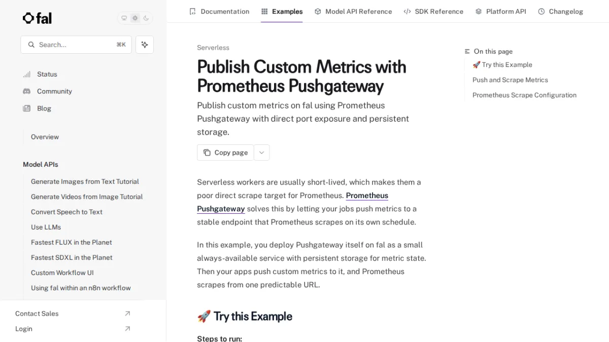Publish Custom Metrics with Prometheus Pushgateway - fal