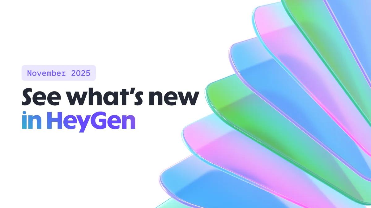 HeyGen November 2025 product release