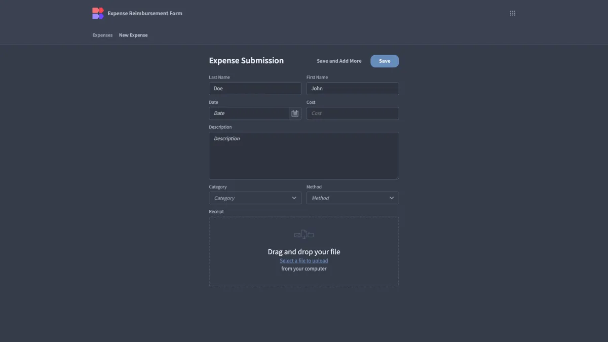 How to Build an Expense Reimbursement Form