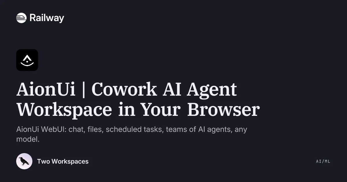 AionUi | Cowork AI Agent Workspace in Your Browser