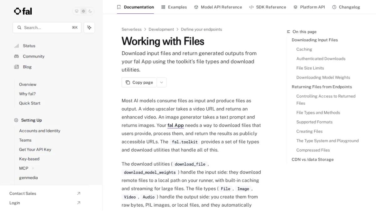 Working with Files - fal