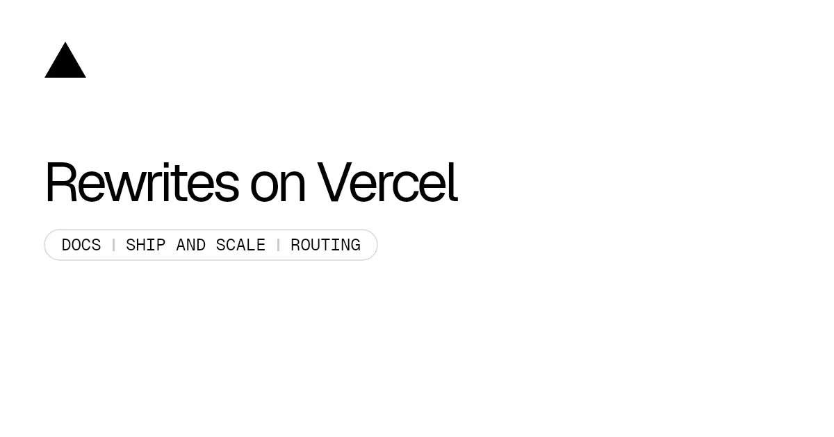 Rewrites on Vercel