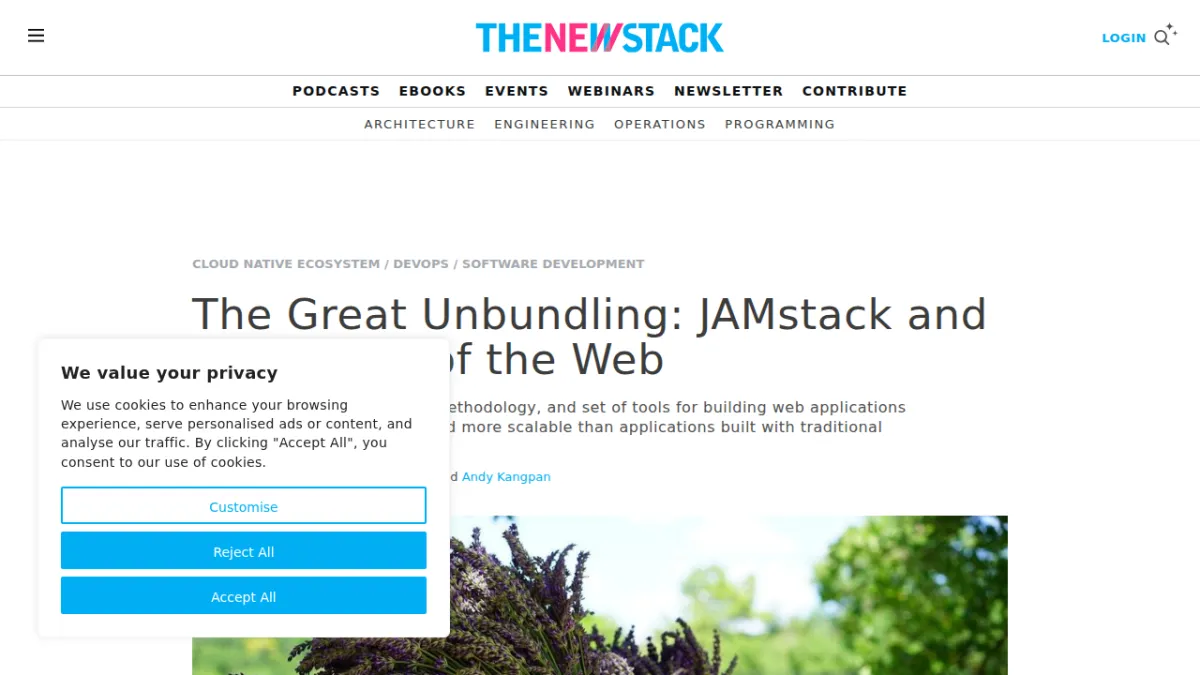 The Great Unbundling: JAMstack and the Future of the Web