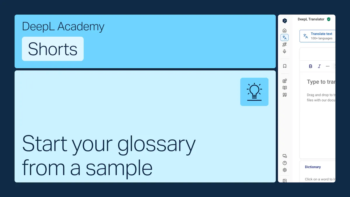Start your glossary from a sample