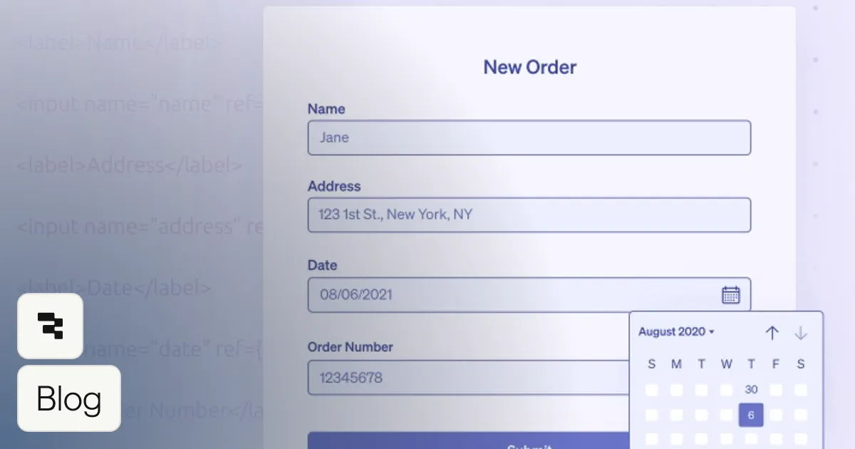 How to build a React form component