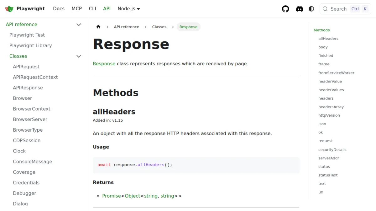 Response | Playwright