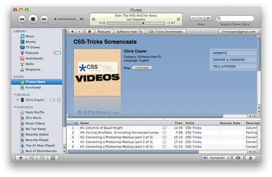 CSS-Tricks Screencasts now on iTunes