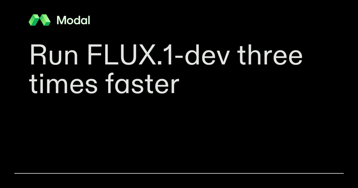 Run FLUX.1-dev three times faster