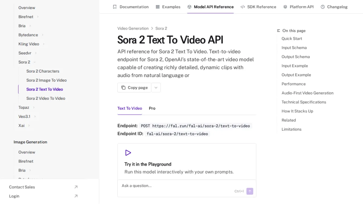 Sora 2 Text To Video API - fal