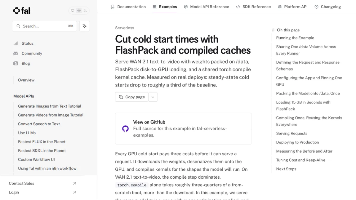 Cut cold start times with FlashPack and compiled caches - fal