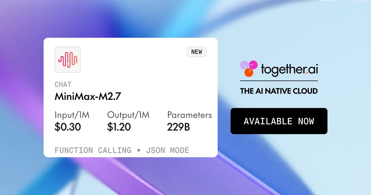 MiniMax M2.7: Pricing, Benchmarks & Docs Pricing