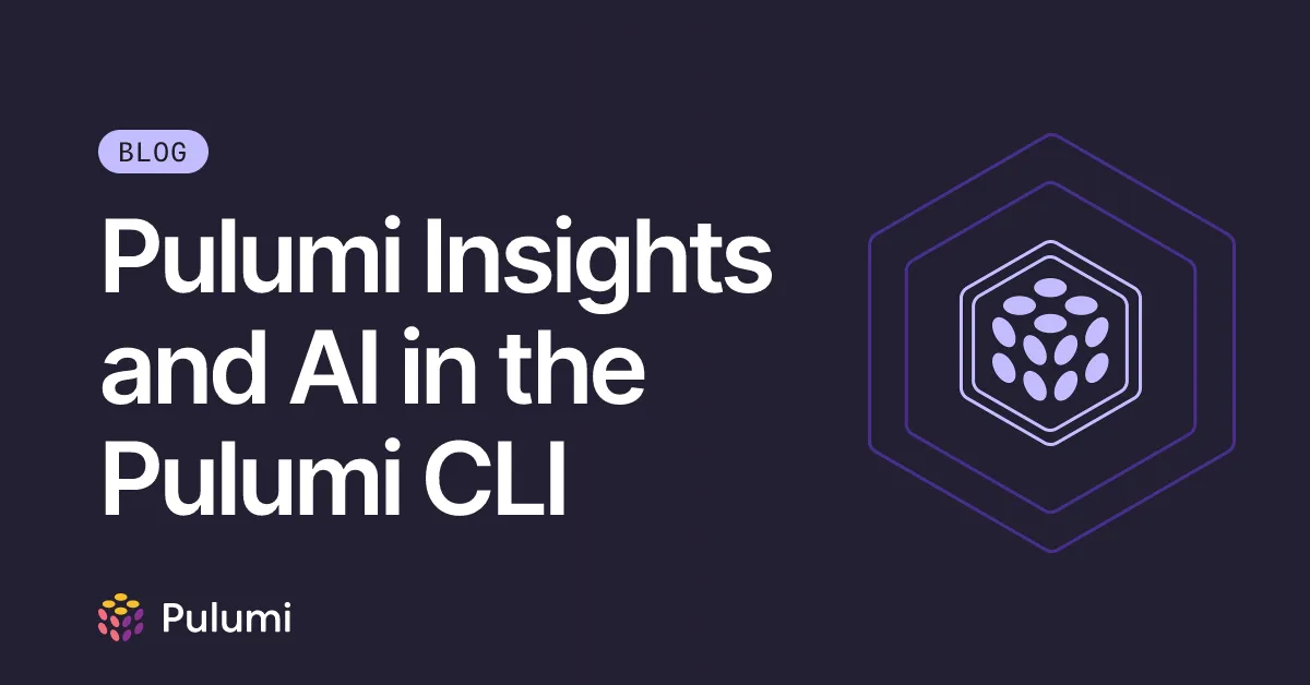 Pulumi Insights and AI in the Pulumi CLI