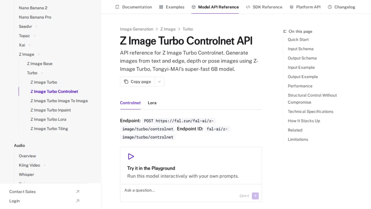 Z Image Turbo Controlnet API - fal