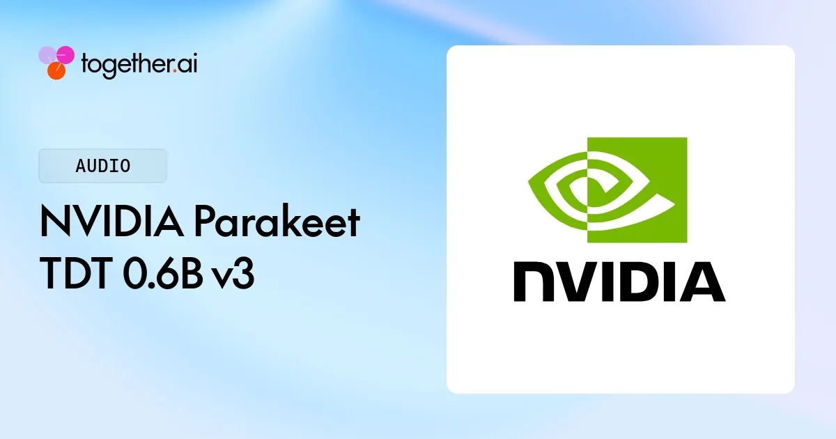 NVIDIA Parakeet TDT 0.6B v3: Pricing, Benchmarks & Docs Pricing