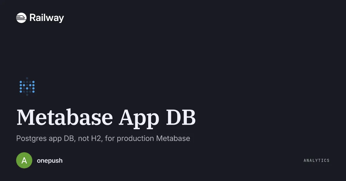 Deploy & Host Metabase App DB