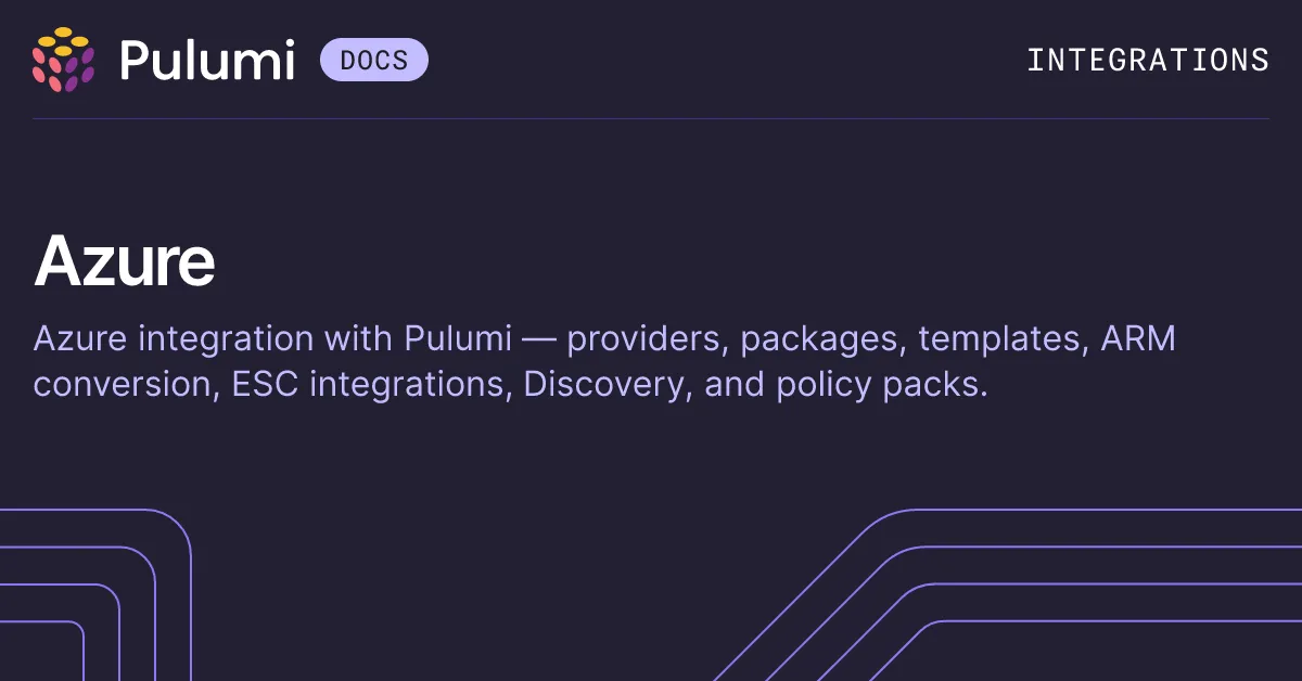 Azure | Pulumi Integrations