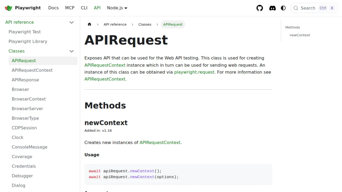 APIRequest | Playwright