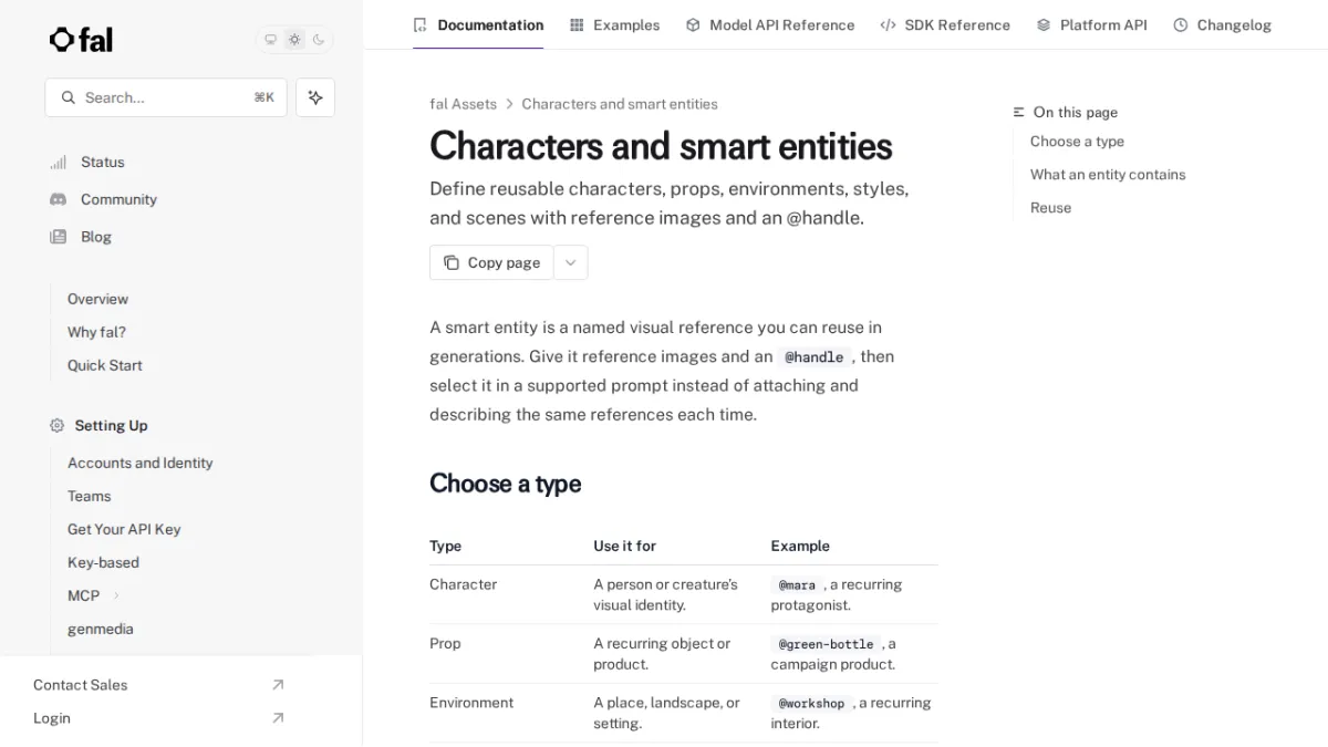 Characters and smart entities - fal
