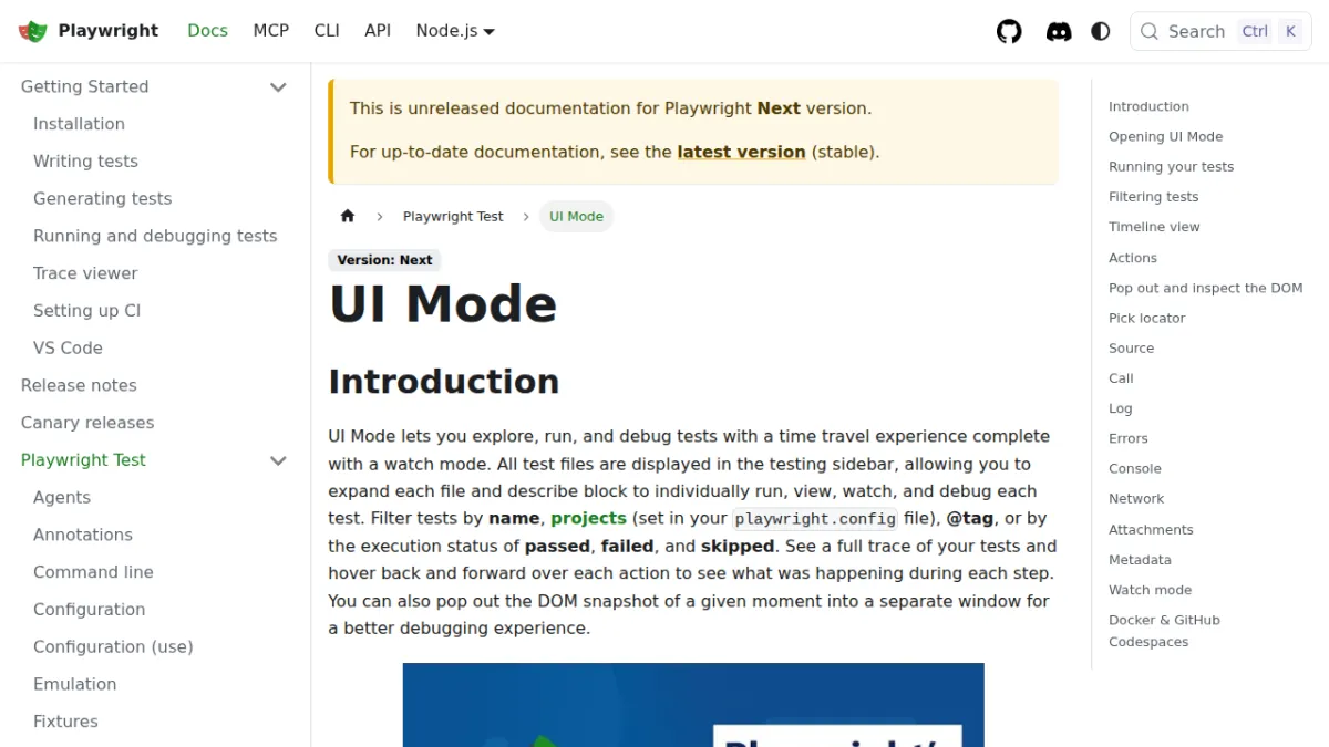 UI Mode | Playwright