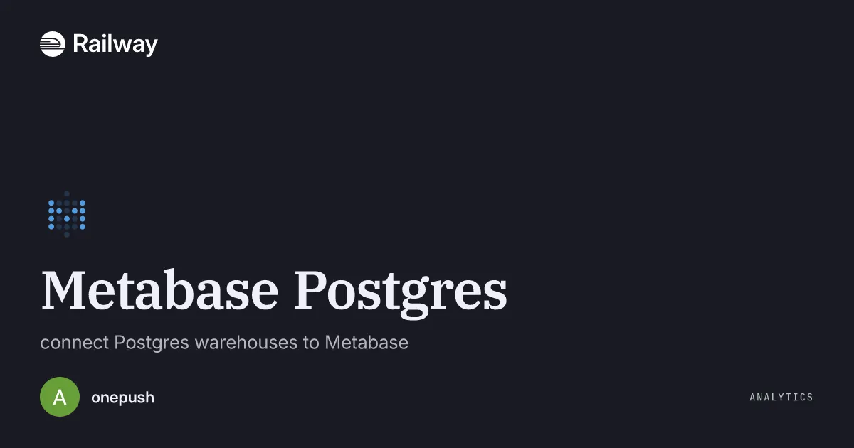 Deploy & Host Metabase Postgres