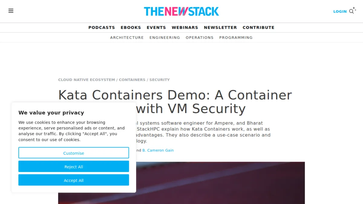 Kata Containers Demo: A Container Experience with VM Security
