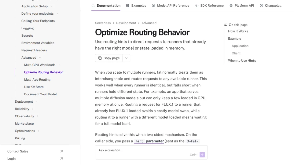 Optimize Routing Behavior - fal