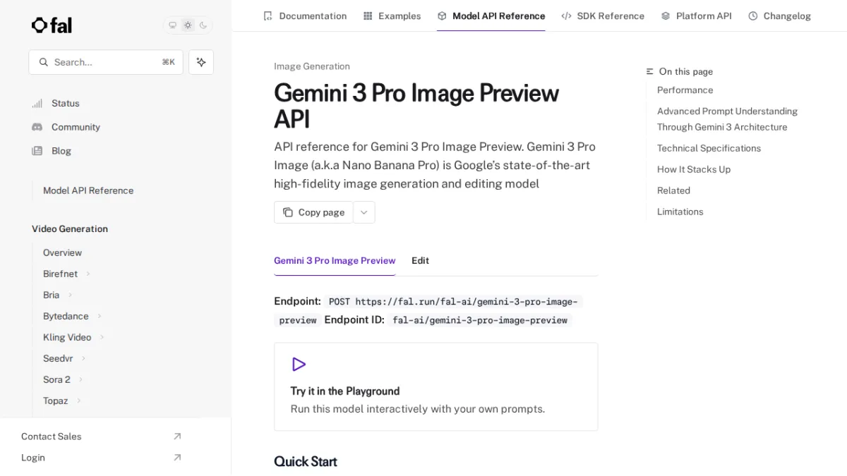 Gemini 3 Pro Image Preview API - fal