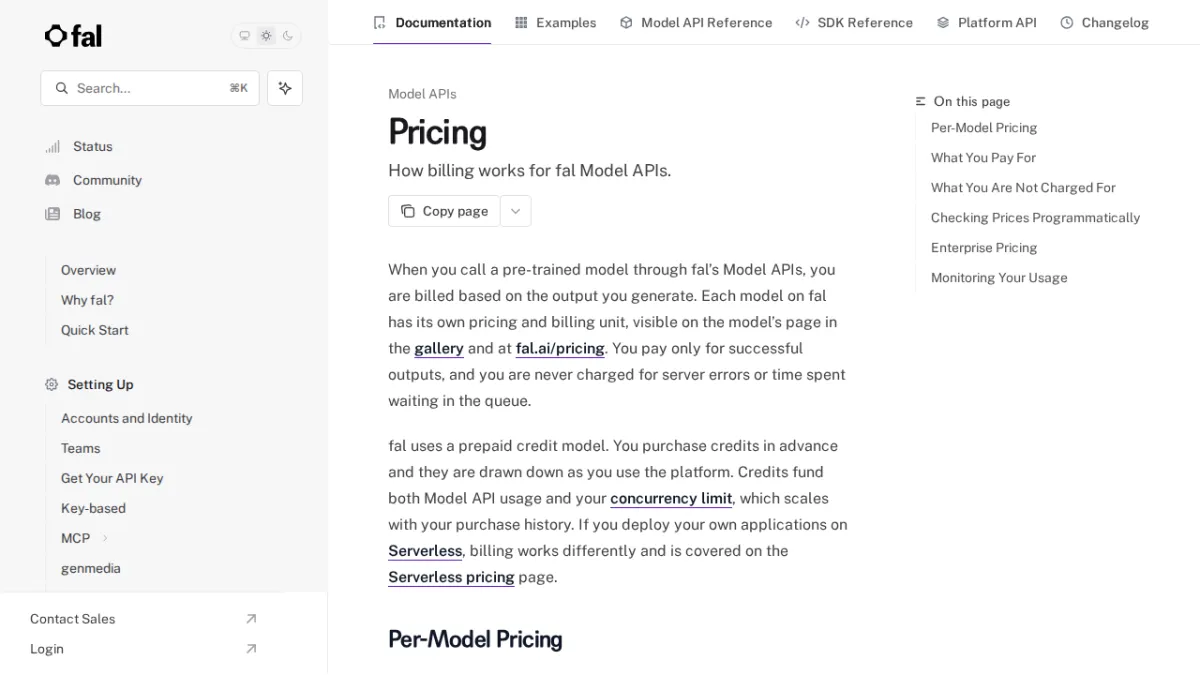 Pricing - fal