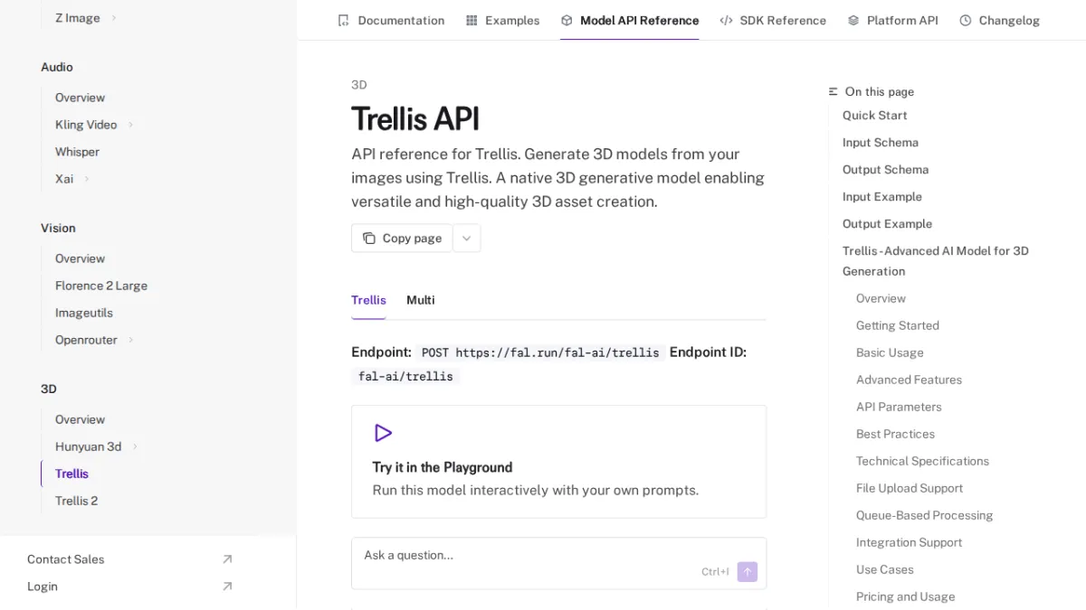 Trellis API - fal