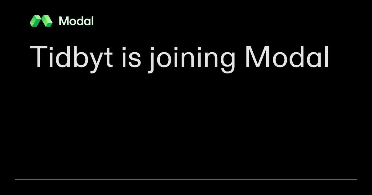 Tidbyt is joining Modal