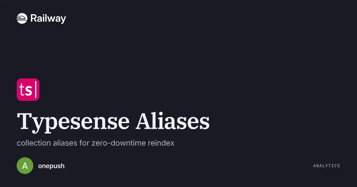 Deploy & Host Typesense Aliases