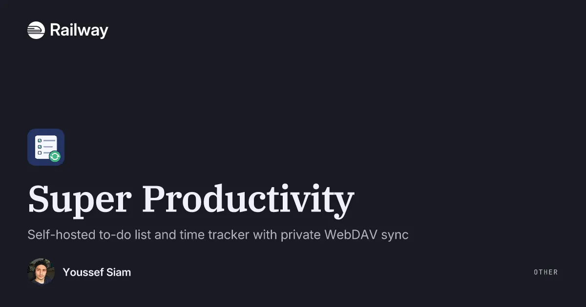 Deploy & Host Super Productivity