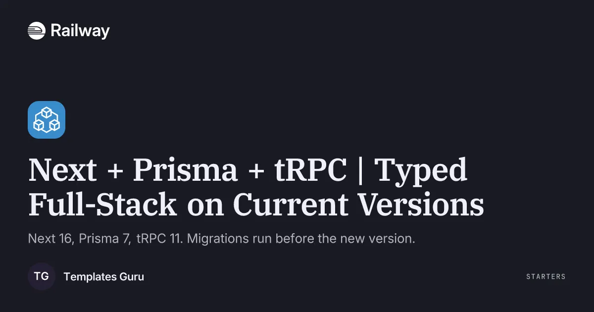 Deploy & Host Next + Prisma + tRPC