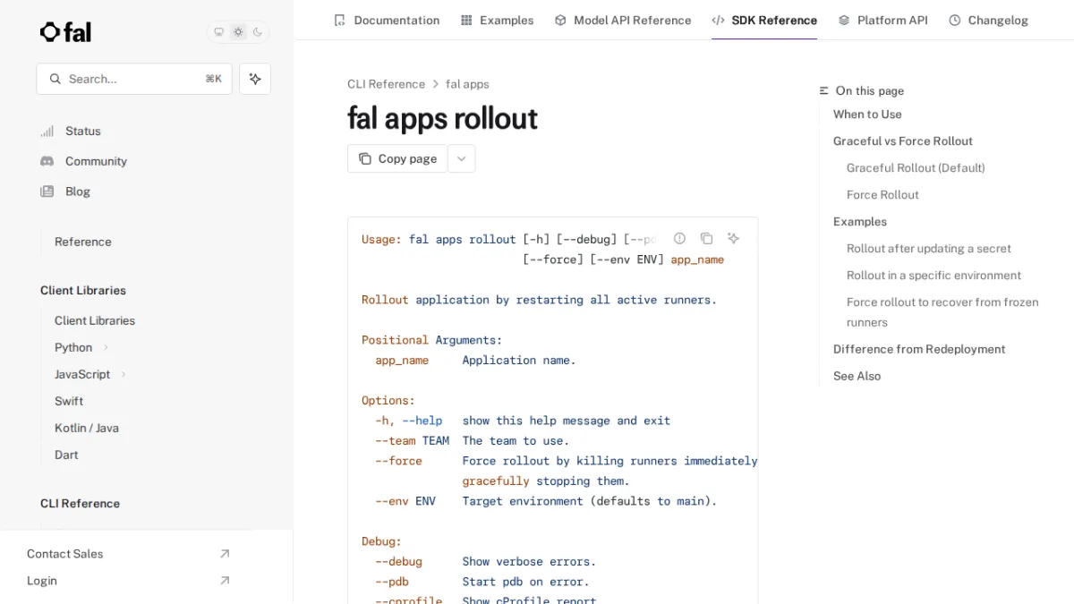 fal apps rollout - fal